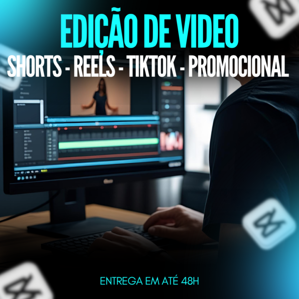 Edição de Vídeo Profissional – Até 1 Minuto para Reels, Shorts e Anúncios
